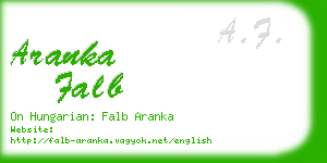 aranka falb business card